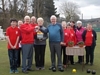 Rochdale Heartbeat members presented Milnrow bowling club with a defibrilator on Saturday 24th March 2018